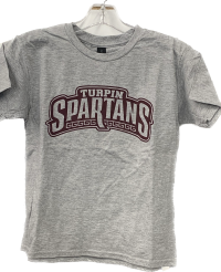 Turpin Sport Heather Gray Mascot Soft Style Tee Shirt